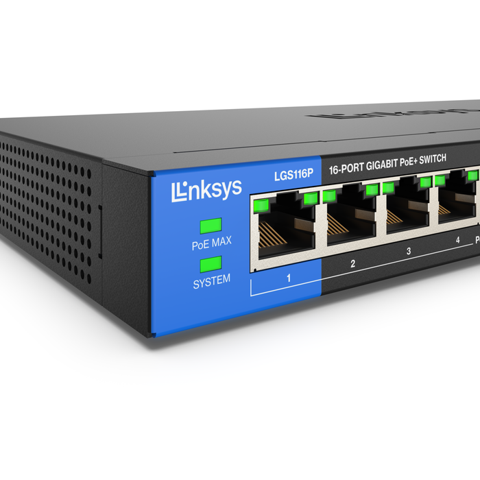 Thiết bị chuyển mạch switch Linksys LGS116P PoE+-1
