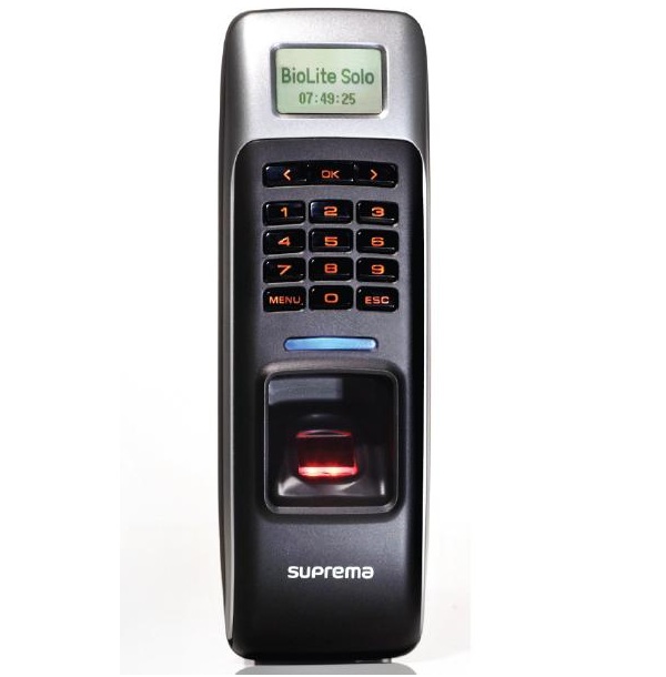 Máy chấm công kiểm soát cửa vân tay và PIN SUPREMA BioLite Solo BLS-OC-1