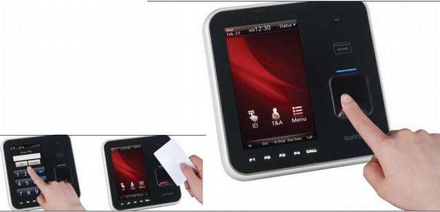 Máy chấm công nhận dạng khuôn mặt, vân tay, thẻ và kết nối Wifi SUPREMA Biostation-T2 BST2MW-OC-1