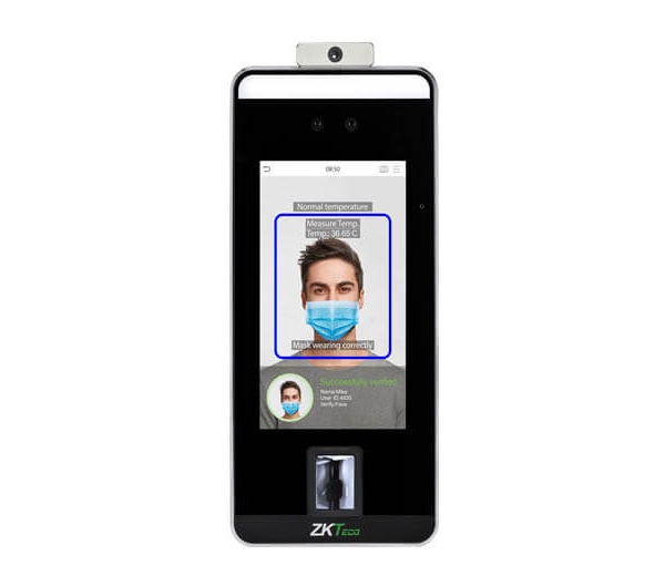 Máy chấm công kiểm soát cửa ra vào bằng thân nhiệt ZKTeco SpeedFace-V5L[TD]-1