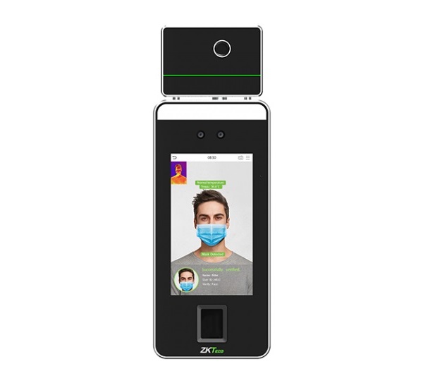 Máy chấm công kiểm soát cửa ra vào bằng thân nhiệt ZKTeco SpeedFace-V5L[TI]-1