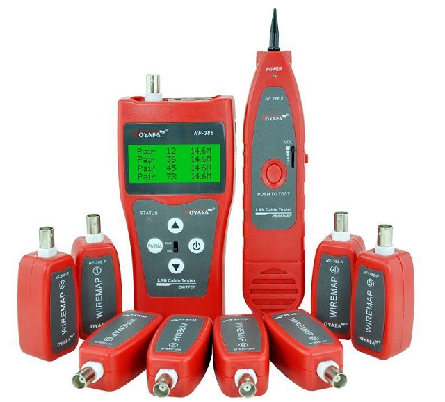 Máy test cáp mạng, cáp đồng trục, điện thoại và USB NOYAFA NF388-1
