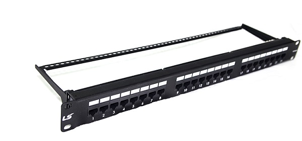 24-Port Unshielded Patch Panel LS CAT6 (LS-PP-UC6-24P-WM-EC)-1