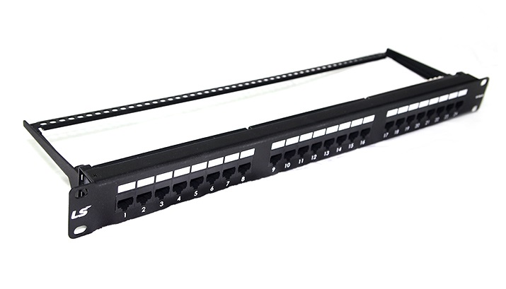 Patch panel 24-port 1U Empty Panel LS CAT.5e (LS-PP-24P-E-LWM)-1