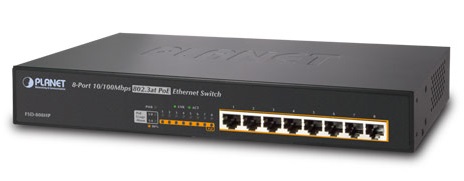 8-port 10/100Mbps PoE Switch PLANET FSD-808HP-1