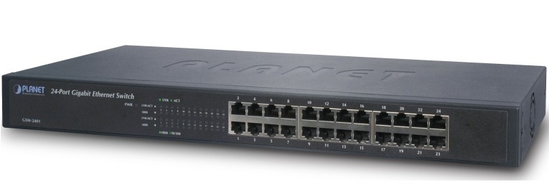 24-Port 10/100/1000Mbps Switch PLANET GSW-2401-1