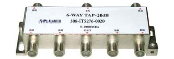 Bộ chia Tap off Indoor 6-way 20dB Alantek (308-IT5276-0020)-1