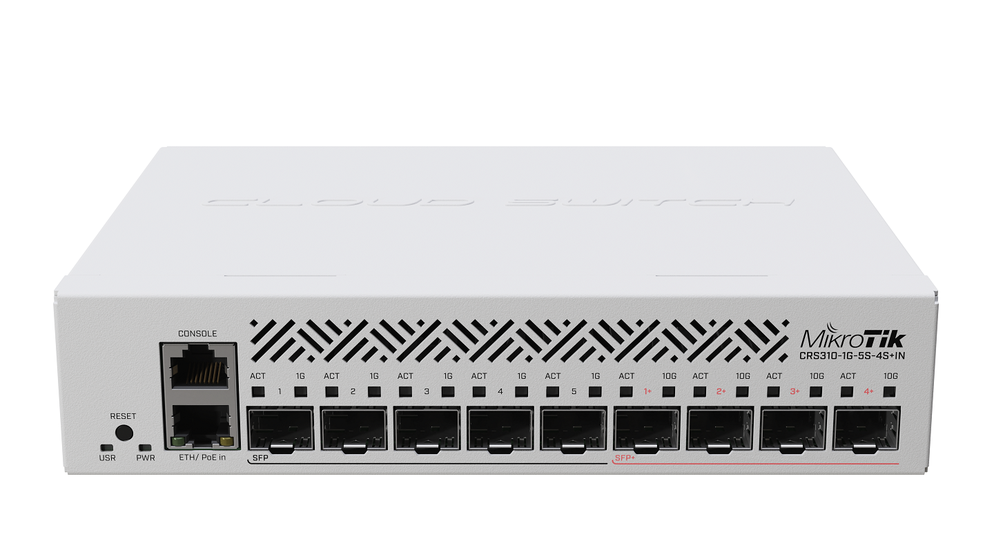 Thiết bị chuyển mạch Switch Mikrotik CRS310-1G-5S-4S+IN