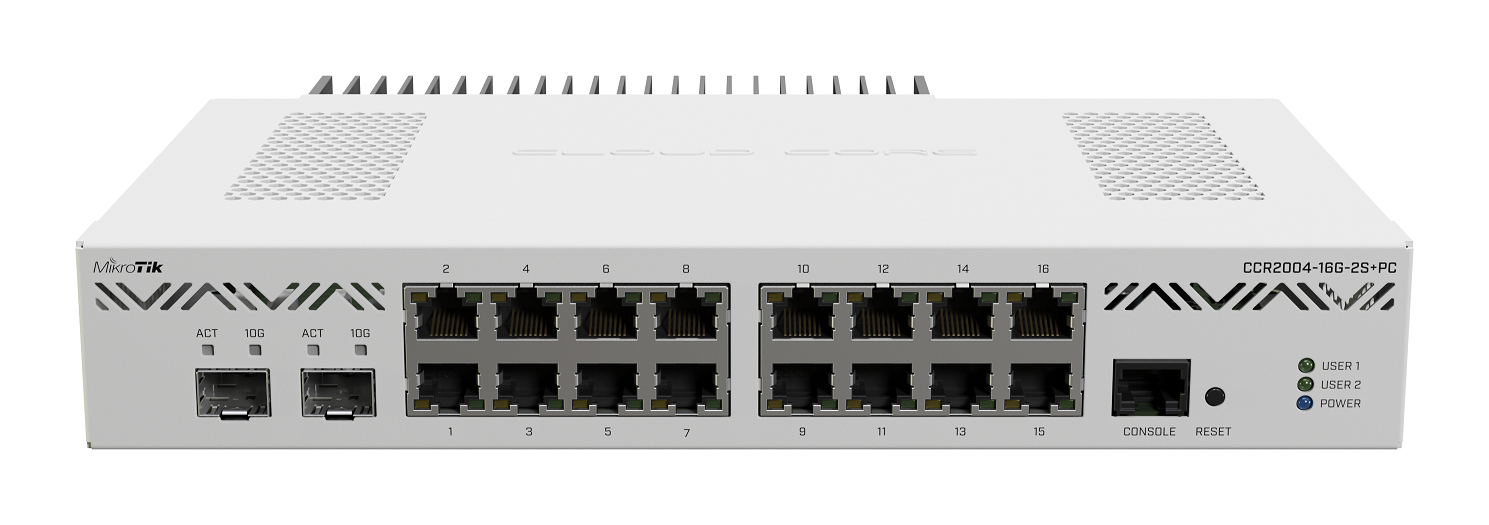 Thiết bị định tuyến Router Mikrotik CCR2004-16G-2S+PC