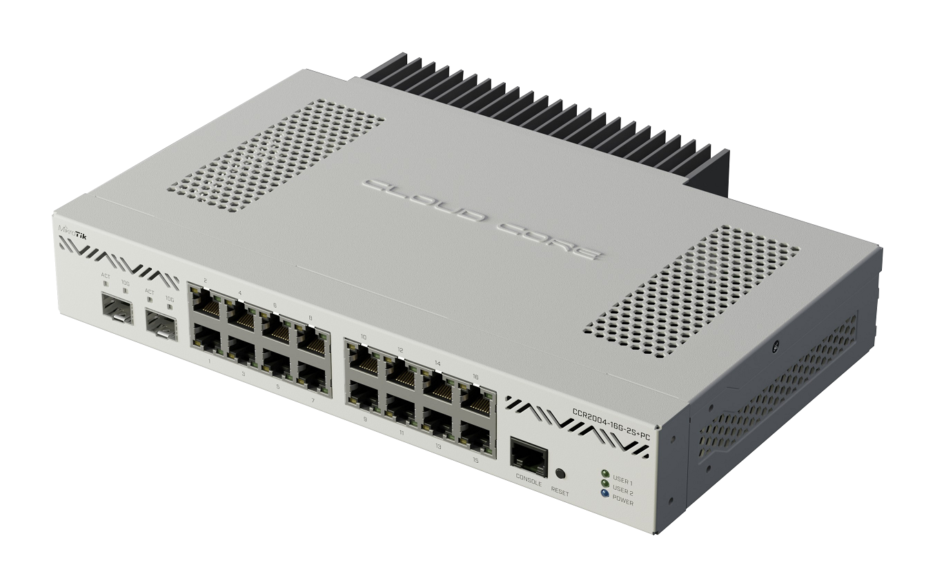 Thiết bị định tuyến Router Mikrotik CCR2004-16G-2S+PC-1