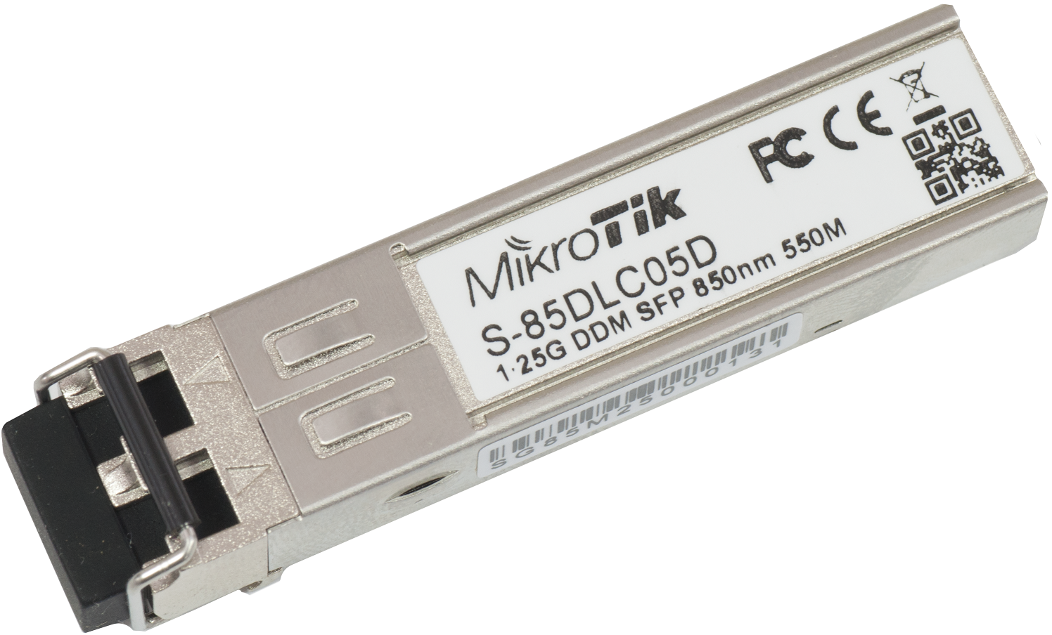 Transceiver Mikrotik 1.25G SFP 850nm Dual LC Connector Multi Mode Fiber S-85DLC05D