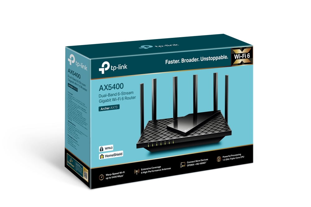 Thiết bị định tuyến và Wifi | Router TP-Link Ba Băng Tần Wi-Fi 6 AX72 | Archer AX72-1
