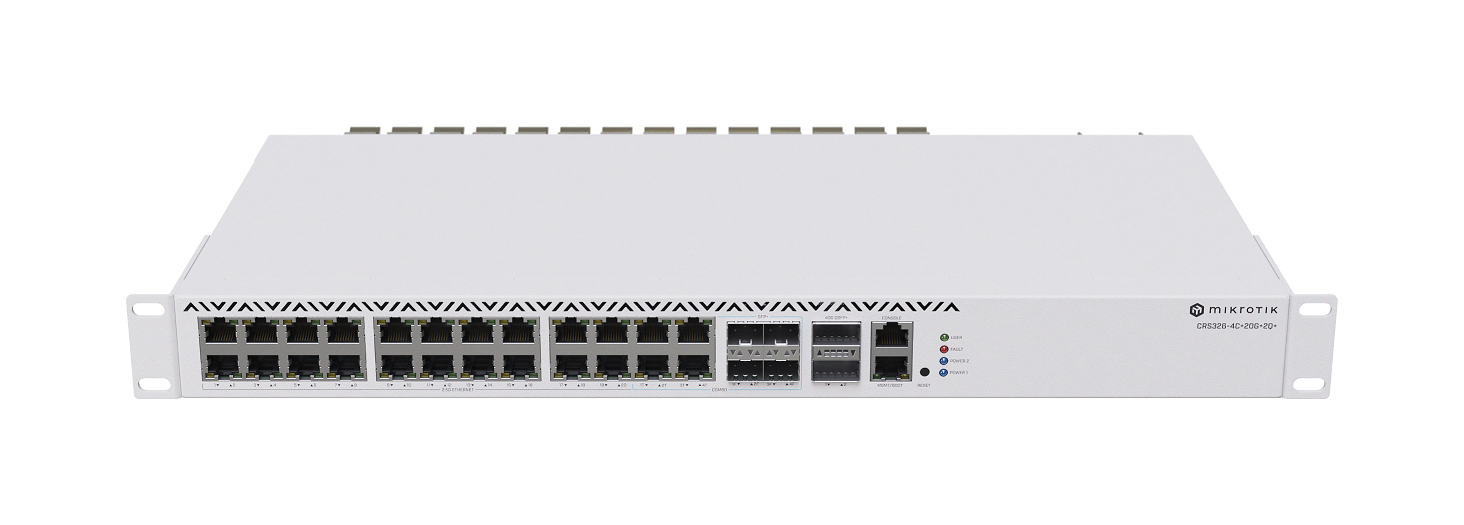 Thiết bị chuyển mạch Switch Mikrotik CRS326-4C+20G+2Q+RM-1