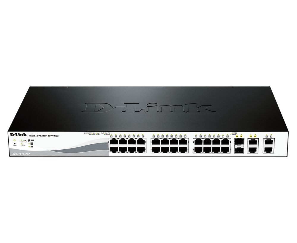 Thiết bị chuyển mạch 28-Port Fast Ethernet Smart Managed Switch DES-1210-28