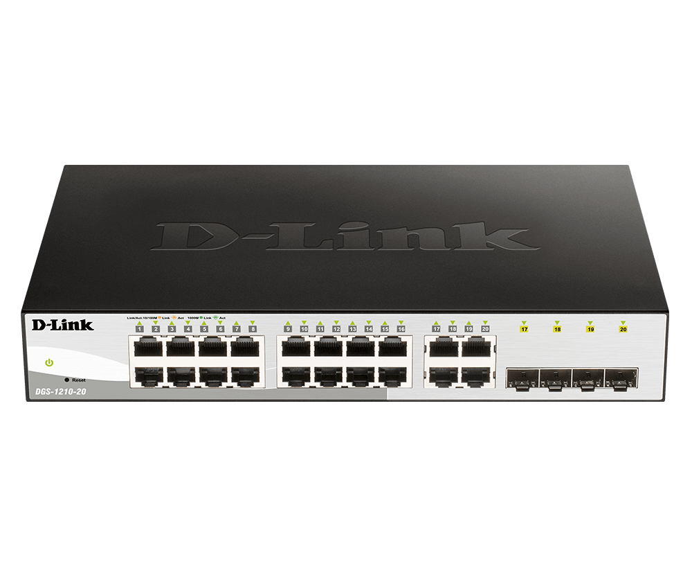 Thiết bị chuyển mạch Dlink 20-Port Gigabit Smart Managed Switch DGS-1210-20