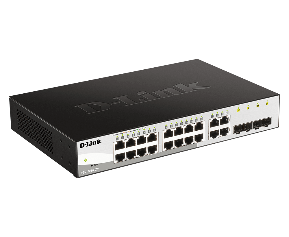 Thiết bị chuyển mạch Dlink 20-Port Gigabit Smart Managed Switch DGS-1210-20-1