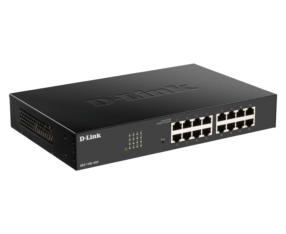 Thiết bị chuyển mạch Dlink 16-Port Gigabit Smart Managed Switch D-Link DGS-1100-16V2-1
