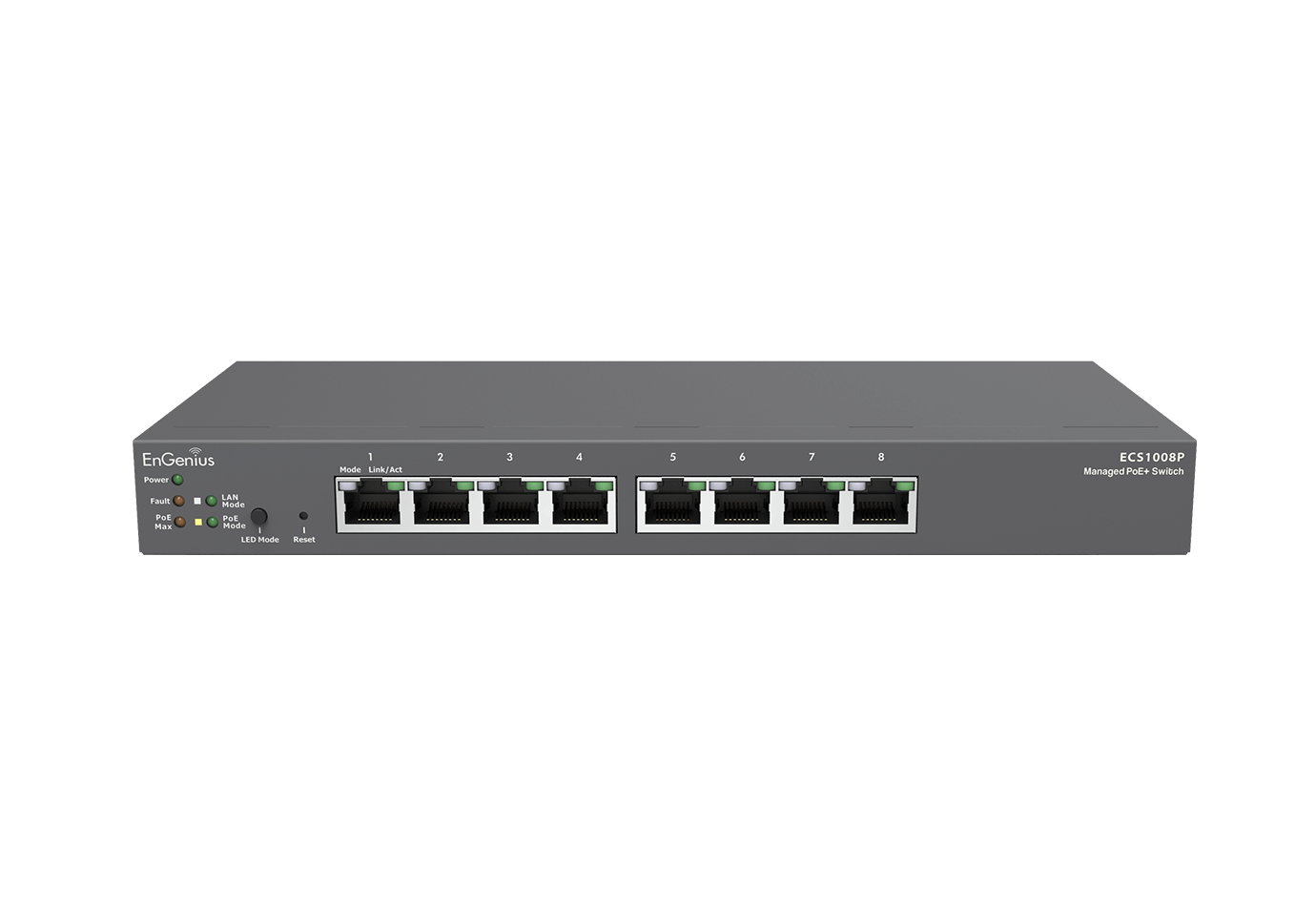 Thiết bị chuyển mạch EnGenius ECS1008P - CloudSwitch L2Plus 8 PoE