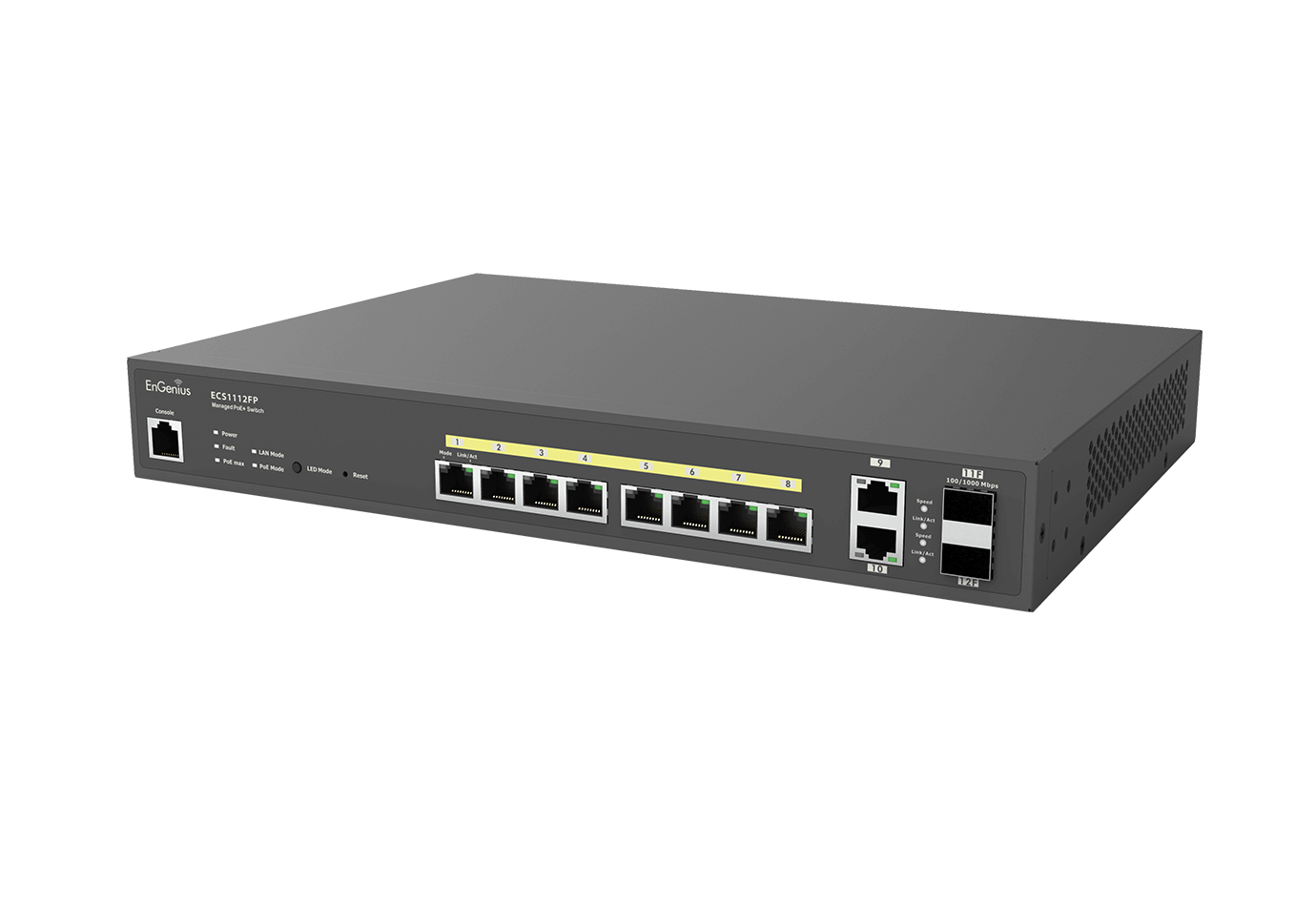 Thiết bị chuyển mạch EnGenius ECS1112FP - CloudSwitch L2Plus 8 Full PoE-1