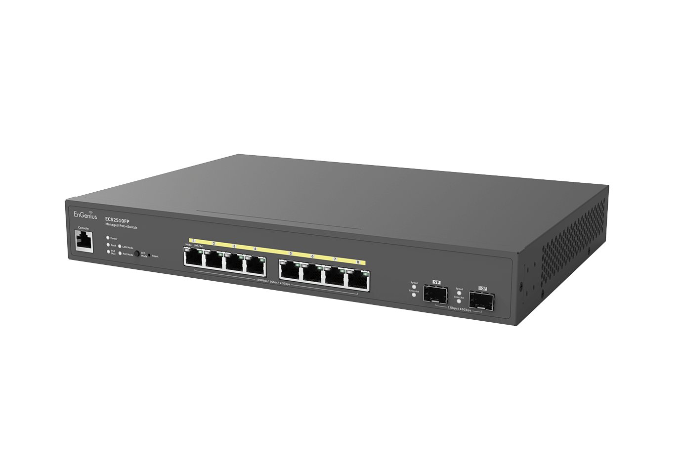 Thiết bị chuyển mạch EnGenius ECS2510FP - Cloud Managed 8-Port 240W PoE+ Multi-Gig 2.5 Gb Switch-2