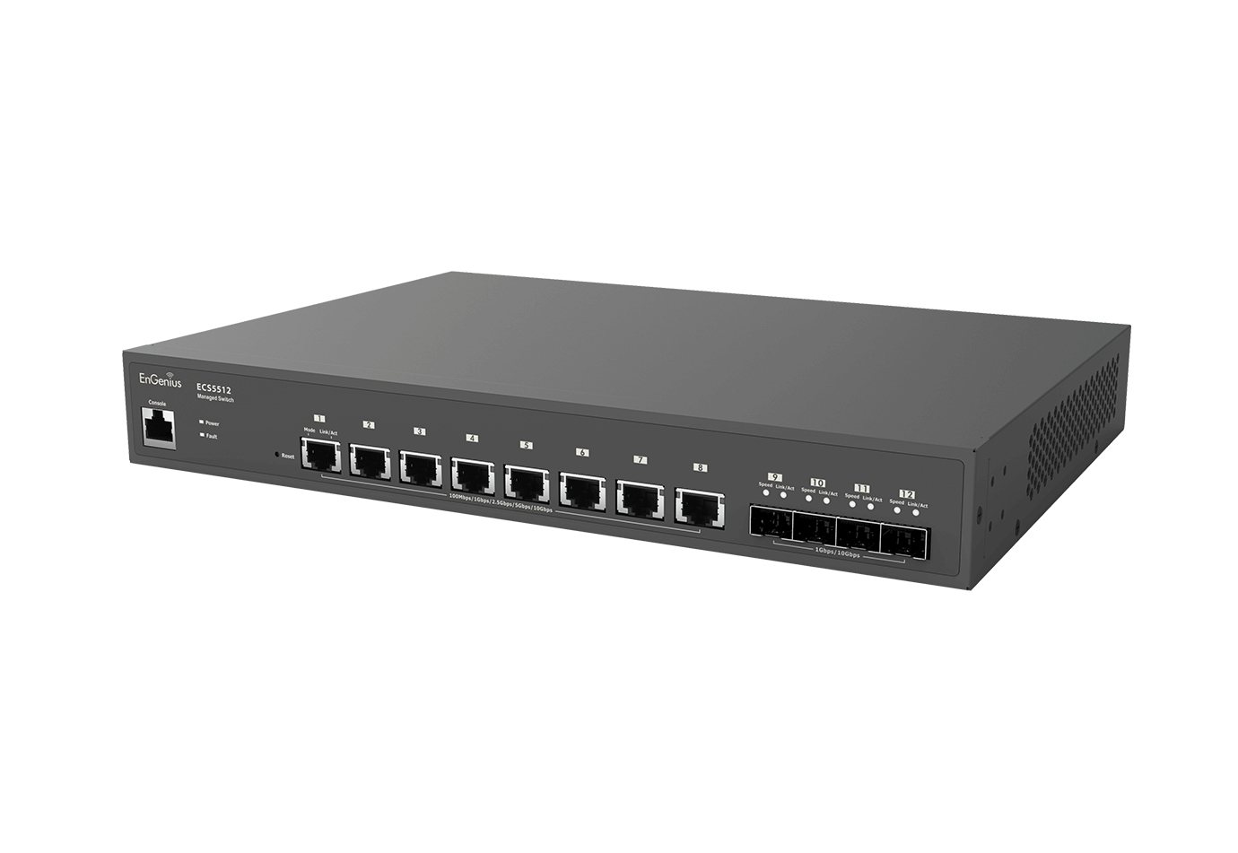 Thiết bị chuyển mạch EnGenius ECS5512 - CloudSwitch Aggregate 8XG-2