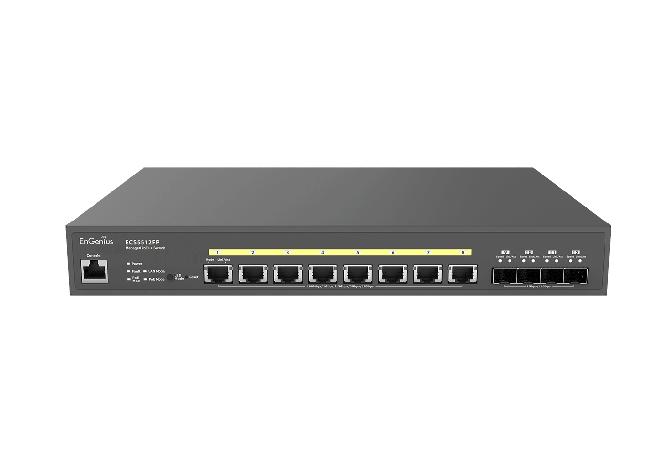 Thiết bị chuyển mạch EnGenius ECS5512FP - Cloud-Enabled 8 Port 10G Base-T 420W PoE++ Network Switch-3