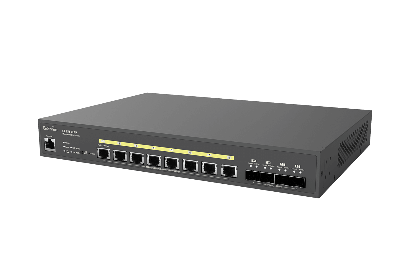 Thiết bị chuyển mạch EnGenius ECS5512FP - Cloud-Enabled 8 Port 10G Base-T 420W PoE++ Network Switch-2
