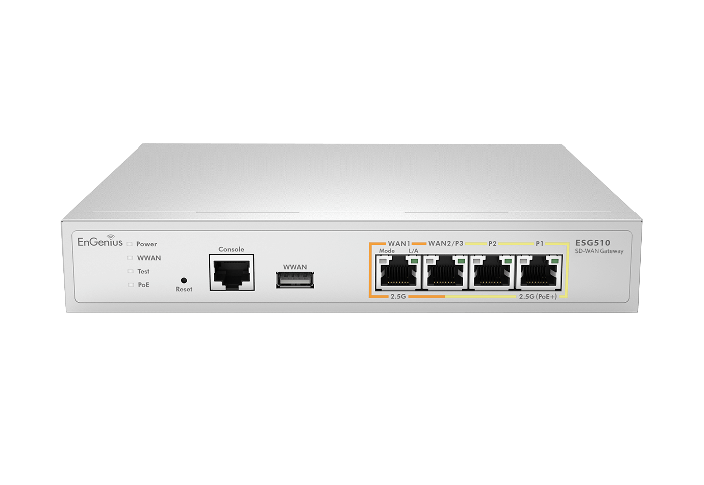 Thiết bị định tuyến EnGenius ESG510 - 4-Port Multi-Gigabit Cloud SD-WAN Gateway with one PoE+ Ethernet Port