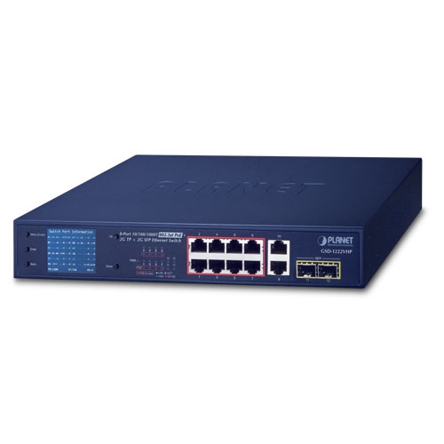 Thiết bị chuyển mạch Switch PoE Planet GSD-1222VHP