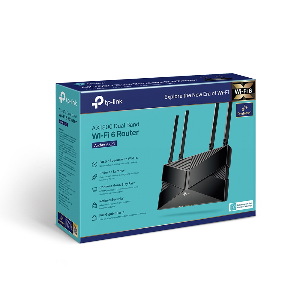 Thiết bị định tuyến và Wifi | Router TP-Link Ba Băng Tần Wi-Fi 6 AX23 | Archer AX23-1