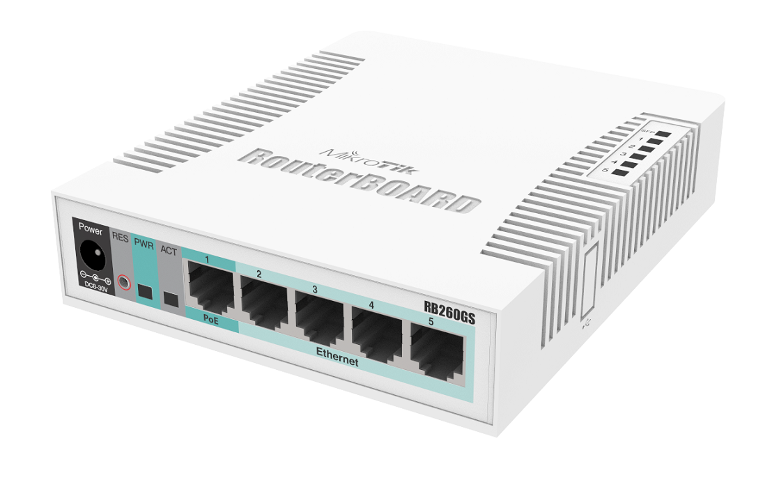 Thiết bị chuyển mạch Switch Mikrotik RB260GS-1