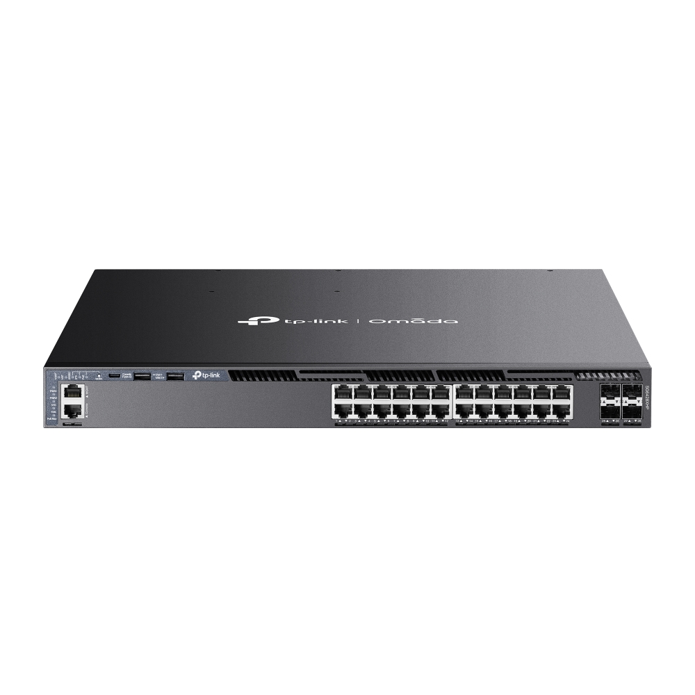 Thiết bị chuyển mạch Switch TP-Link SG6428XHP PoE+ Managed L3 Omada 24 Cổng Gigabit, 4 Khe Cắm 10G 