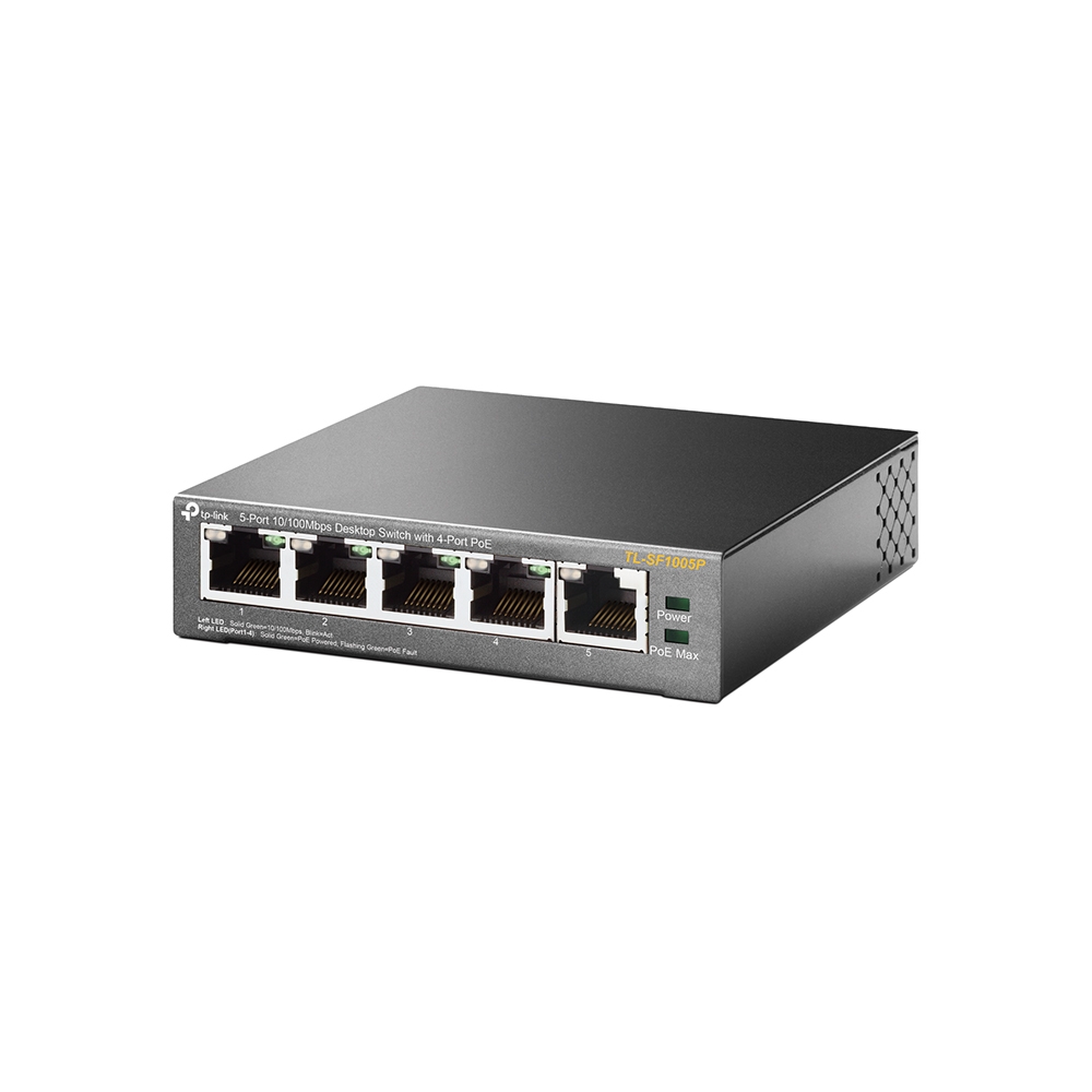 Thiết bị chuyển mạch Switch PoE TP-Link TL-SF1005P V1-1