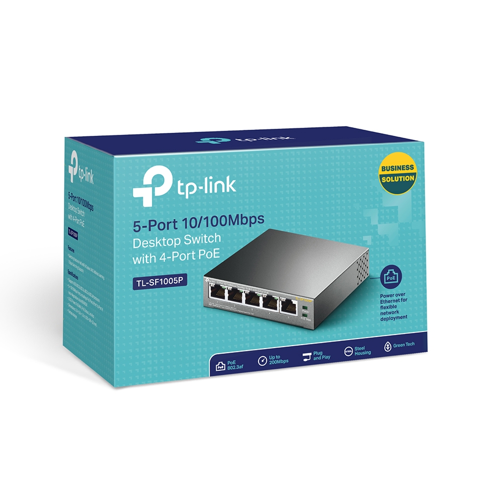 Thiết bị chuyển mạch Switch PoE TP-Link TL-SF1005P V1-1
