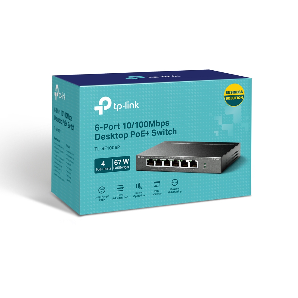 Thiết bị chuyển mạch Switch PoE TP-Link TL-SF1006P-1