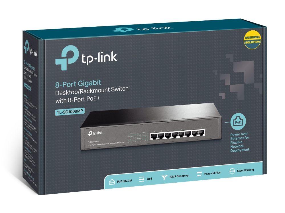 Thiết bị chuyển mạch Switch PoE TP-Link TL-SG1008MP V1-1