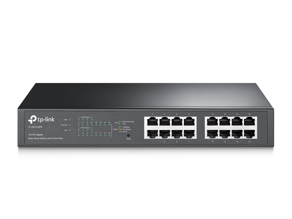 Thiết bị chuyển mạch switch TP-Link TL-SG1016PE - 16-Port Gigabit Easy Smart PoE Switch