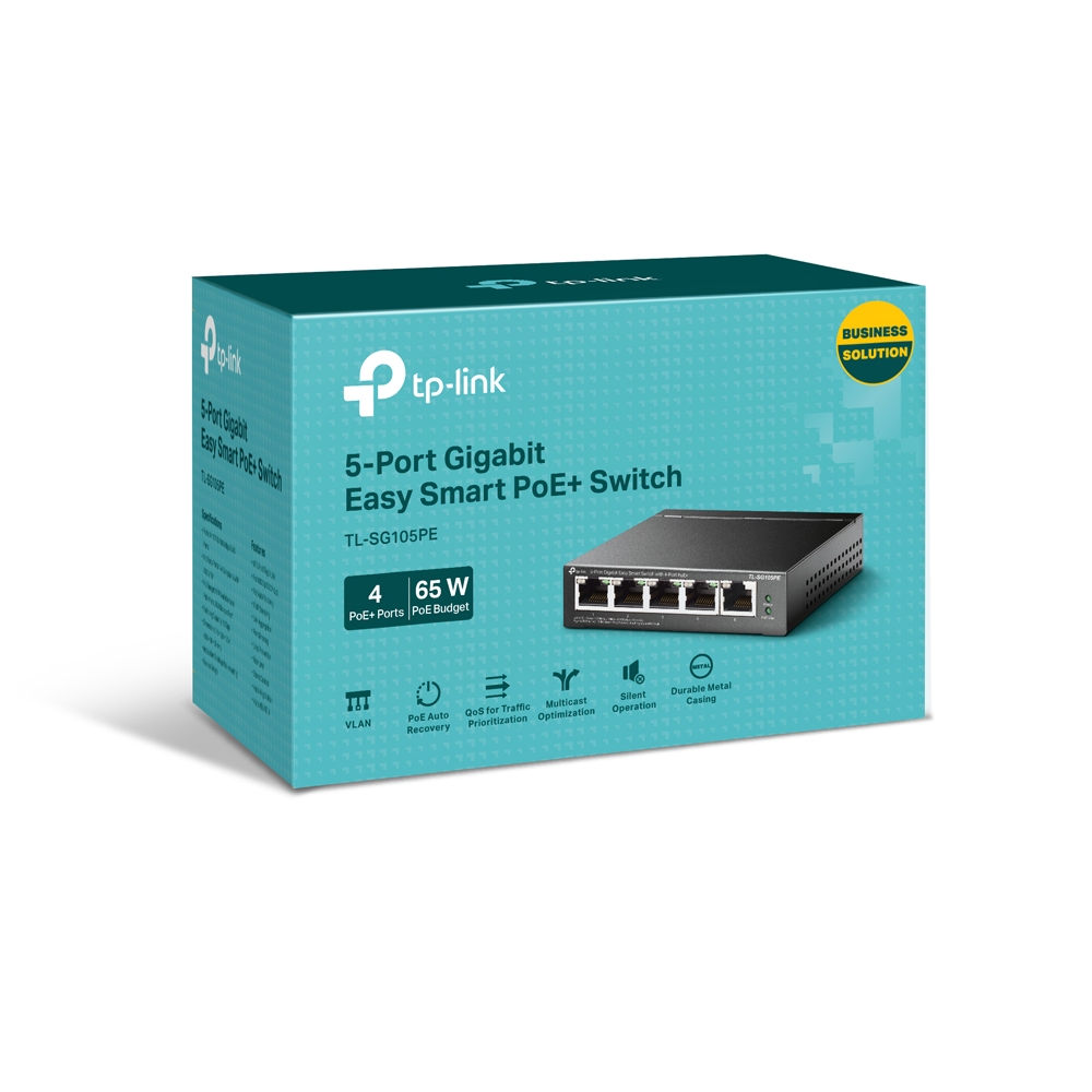 Thiết bị chuyển mạch TP-Link TL-SG105PE - 5-Port Gigabit Easy Smart Switch with 4-Port PoE+-1