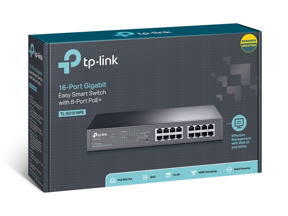 Thiết bị chuyển mạch switch TP-Link TL-SG1016PE - 16-Port Gigabit Easy Smart PoE Switch-1