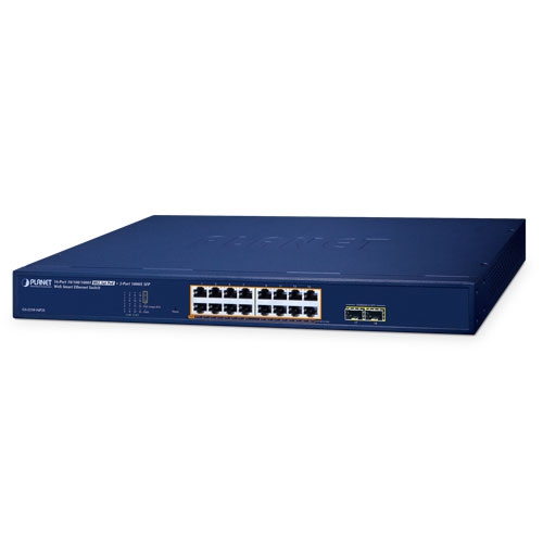 Thiết bị chuyển mạch Switch Planet GS-2210-16P2S (Layer 2 Smart Ethernet Switches)