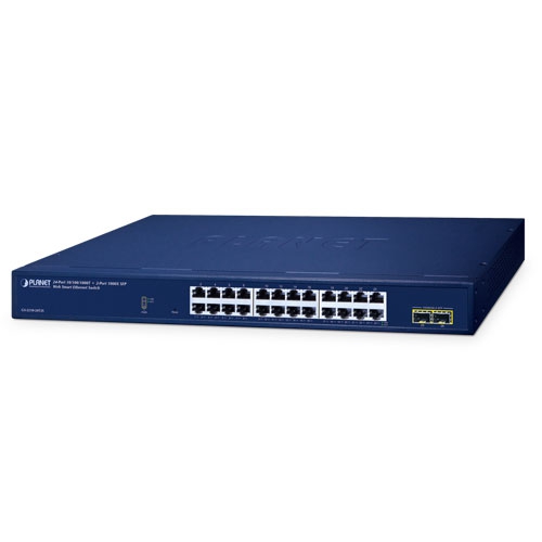 Thiết bị chuyển mạch Switch Planet GS-2210-24T2S (Layer 2 Smart Ethernet Switches)