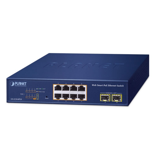 Thiết bị chuyển mạch Switch Planet GS-2210-8P2S (Layer 2 Smart Ethernet Switches)