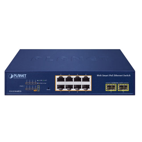 Thiết bị chuyển mạch Switch Planet GS-2210-8P2S (Layer 2 Smart Ethernet Switches)-1