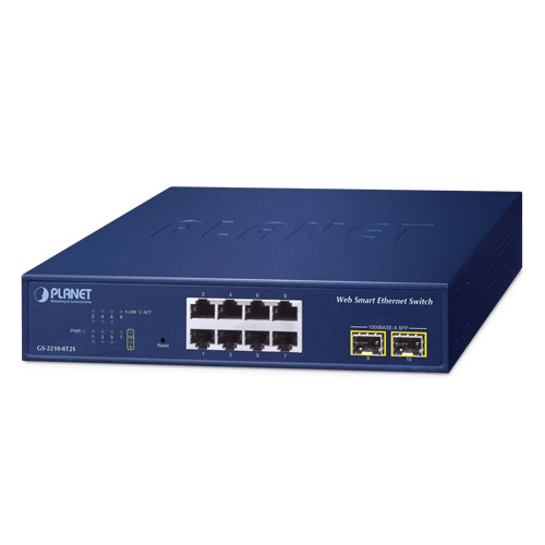 Thiết bị chuyển mạch Planet GS-2210-8T2S (Layer 2 Smart Ethernet Switches)