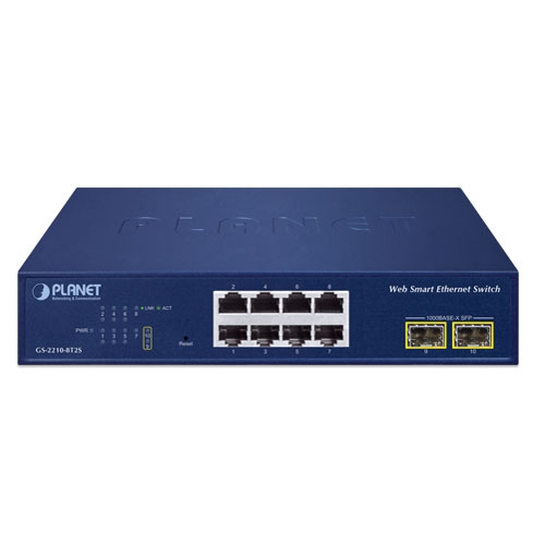 Thiết bị chuyển mạch Planet GS-2210-8T2S (Layer 2 Smart Ethernet Switches)-1