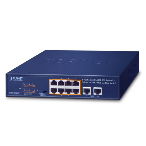 Thiết bị chuyển mạch Switch PoE Planet GSD-1008HP 