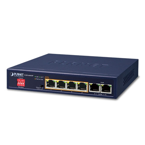 Thiết bị chuyển mạch Switch PoE Planet GSD-604HP
