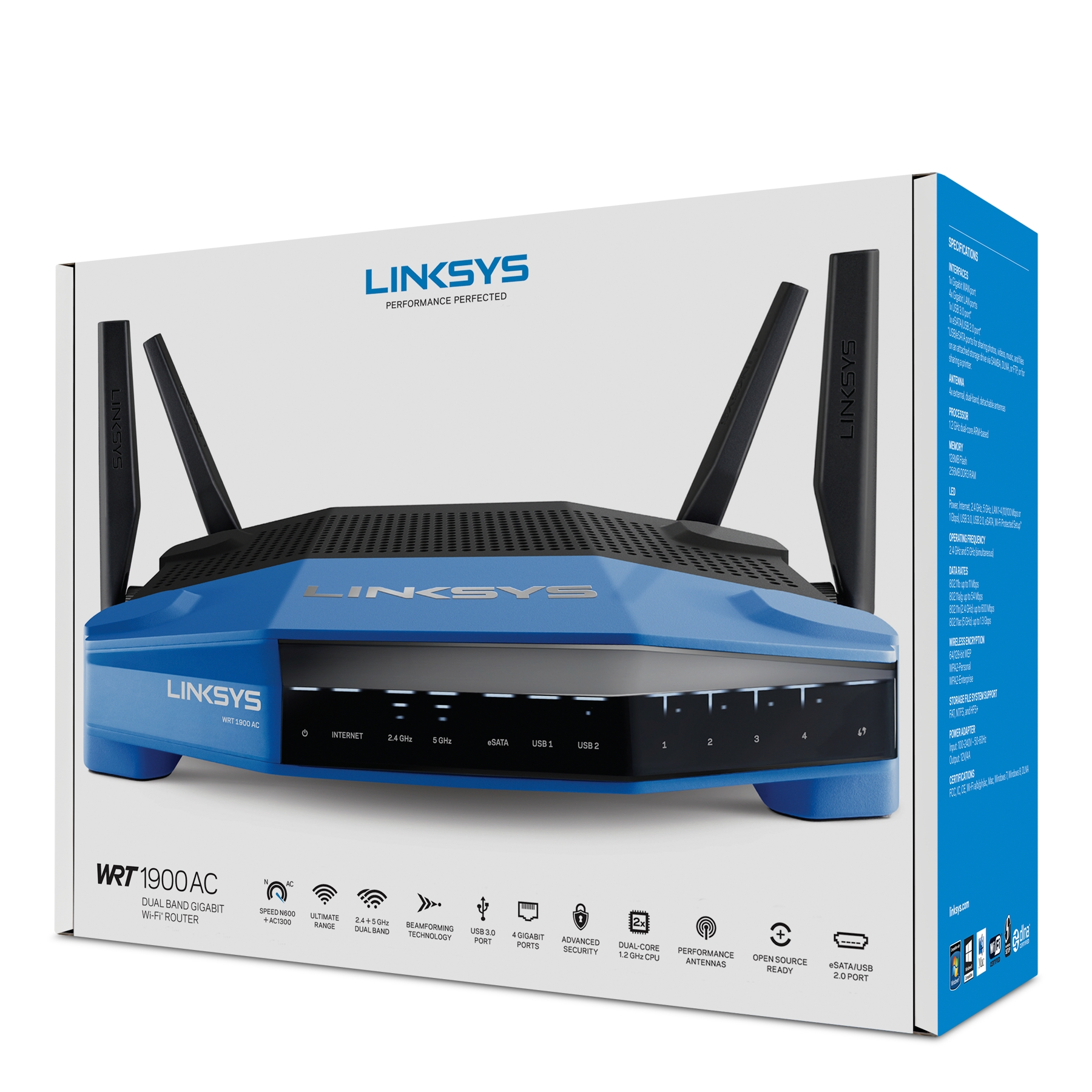 Linksys WRT1900AC DualBand Gigabit Smart Wi-Fi AC1900 Wireless Router-1