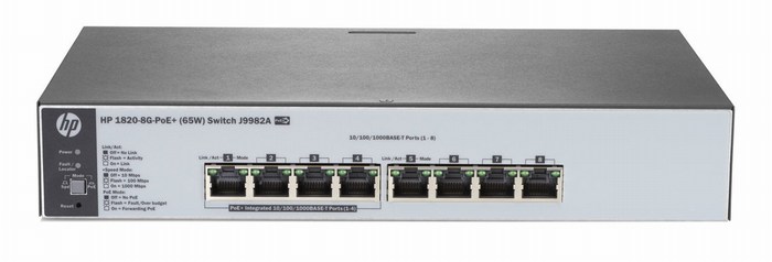 HPE OfficeConnect 1820 8G PoE+ (65W) Switch - J9982A