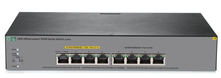 HPE 1920S 8G PPoE+ 65W Switch